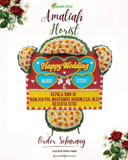 Papan Bunga Pernikahan Kemuningsarikidul